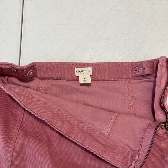 Crewcuts Skirt Girls 7 Pink Corduroy Stretch Short BS052 Adjustable‎ Waist - Picture 6 of 11